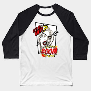 Pop art girl Baseball T-Shirt